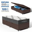 Ver imagem 2 de Cama Box Baú com Colchão Ortobom de Espuma D33 Airtech 100 Solteiro 78 Cm