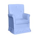 Ver imagem 3 de Poltrona de Amamentação Suzi com Balanço e Puff Corino Azul - Phoenix Baby