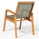 Ver imagem 4 de Cadeira para Sala de Jantar Varanda Gourmet com Braço Trammare C07 Corda Náutica Verde Oliva -
