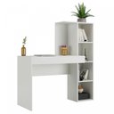 Ver imagem 4 de Escrivaninha com Estante Hecol Móveis 4 Nichos 122,2cm Branca Tx
