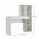 Ver imagem 3 de Escrivaninha com Estante Hecol Móveis 4 Nichos 122,2cm Branca Tx