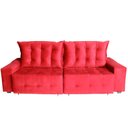 Ver imagem 2 de Sofá Euro Retrátil e Reclinável 250cm Veludo Light Vermelho – Ws Estofados