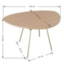 Ver imagem 2 de Mesa de Jantar Orgânica 120cm Barcelona Marrom/Nogueira