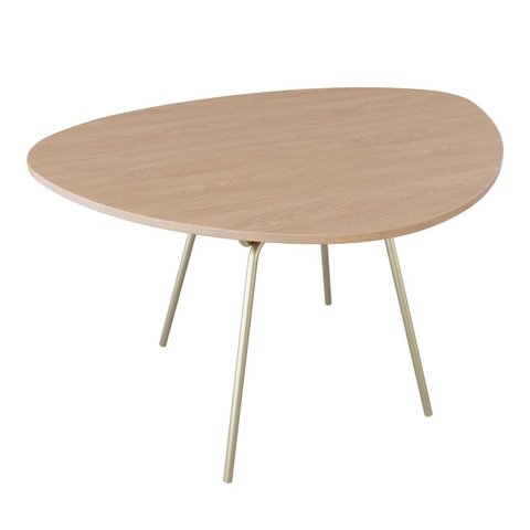 Mesa de Jantar Orgânica 120cm Barcelona Marrom/Nogueira