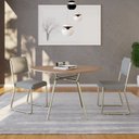 Ver imagem 5 de Mesa de Jantar Orgânica 120cm Barcelona Marrom/Nogueira