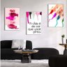 Kit com 3 Quadros em Lona Frases Fé Gratidão & Amor Tamanho:60x90cm - 2