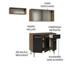 Ver mais imagens de Armário de Cozinha Compacta 165cm Rustic/preto Emilly Madesa 03 Rustic/preto