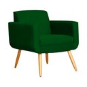 Ver imagem 2 de Conjunto 2 Poltronas Decorativa Cristal Pés Palito Suede Verde Carolina Estofados