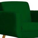 Ver imagem 6 de Conjunto 2 Poltronas Decorativa Cristal Pés Palito Suede Verde Carolina Estofados