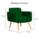Ver imagem 7 de Conjunto 2 Poltronas Decorativa Cristal Pés Palito Suede Verde Carolina Estofados
