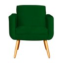 Ver imagem 4 de Conjunto 2 Poltronas Decorativa Cristal Pés Palito Suede Verde Carolina Estofados