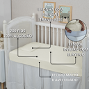 Ver imagem 4 de Forro de Bebê Lençol Berço com Elástico 01 Peça 100% Algodão 200 Fios Toque Macio:palha