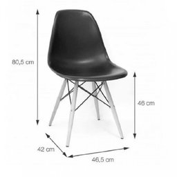 Kit 2 Cadeiras Base Madeira DKR Eames  - 5