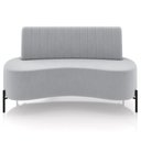 Ver imagem 3 de Sofá Chaise 2 Lugares Sala Living 135cm Pés Industrial Cayman K01 Veludo Cinza - Lyam Decor