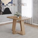 Ver imagem 1 de Mesa de Jantar Rui Nature H02 4 Lugares Vidro 120cm Amadeirado D'Rossi