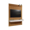 Ver imagem 1 de Rack Painel Home Suspenso Colorado 1,40 para Tvs até 55 Polegadas com Porta Arbo Cedro com Off