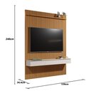 Ver imagem 6 de Rack Painel Home Suspenso Colorado 1,40 para Tvs até 55 Polegadas com Porta Arbo Cedro com Off