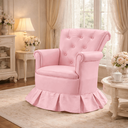 Ver imagem 1 de Poltrona Amamentação Descanso Balanço Confortável Quarto Cadeira Sala Leitura Corino:corino Rosa