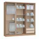 Ver imagem 4 de Guarda-Roupa 6 Portas 2 Gavetas Sonata New Angelin e Cinza