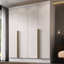 Ver imagem 1 de Guarda-roupa 100% Mdf 4 Portas 3 Gavetas Sevilha Espresso Móveis