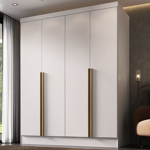 Guarda-roupa 100% Mdf 4 Portas 3 Gavetas Sevilha Yescasa