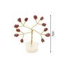Árvore de Pedras Jaspe Vermelha Base Cristais 7cm Equilíbrio - 3