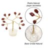 Árvore de Pedras Jaspe Vermelha Base Cristais 7cm Equilíbrio - 2