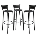 Ver imagem 1 de Kit 3 Cadeiras Alta 80cm para Balcão Ilha Bancada Área Gourmet Bar Piscina Banqueta Itagold