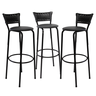 Kit 3 Cadeiras Alta 80cm para Balcão Ilha Bancada Área Gourmet Bar Piscina Banqueta Itagold - 1