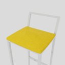 Ver imagem 2 de Jogo 3 Banqueta Alta Balcão Bistrô Branca Confort Ind Assento Estofado Don Castro Decor