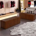 Ver imagem 5 de Puff Decorativo Living Sala de Estar 195 Cm Roma W01 Couríssimo Marrom - lyam