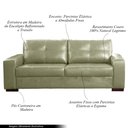 Ver imagem 3 de Sofá Decorativo 2 Lugares Turim 150cm Couro Fendi G58 - Gran Belo