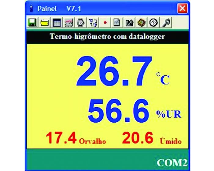 Termo Higrômetro Digital Ponto Orvalho Datalogger Interface Rs-232 Portátil Htr-157 - 4