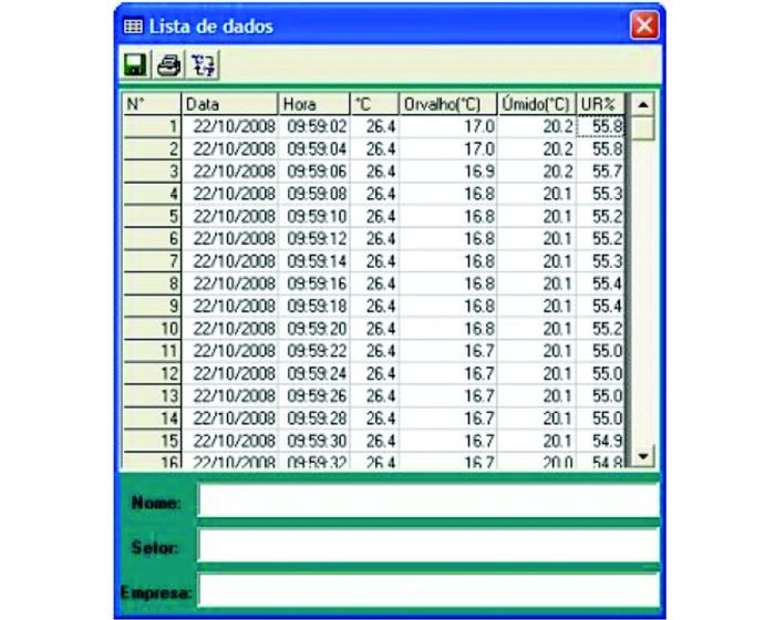 Termo Higrômetro Digital Ponto Orvalho Datalogger Interface Rs-232 Portátil Htr-157 - 2