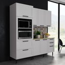 Ver imagem 1 de Cozinha Modulada CZ3300 4 Peças 100% MDF Branco Tecno Mobili