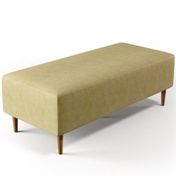 Puff Decorativo Sala de Estar Bali W01 Pés Palito 120x50cm Couríssimo Casco Fendi - Lyam Decor - 1