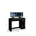 Ver imagem 3 de Escrivaninha para Escritório Office Athena Edn Móveis 108cm Preto