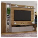 Ver imagem 3 de Estante Home para Tv até 75'' 3 Portas 1 Gaveta Splendido Lâmina Mel Cacao - Caemmun