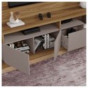 Ver imagem 5 de Estante Home para Tv até 75'' 3 Portas 1 Gaveta Splendido Lâmina Mel Cacao - Caemmun