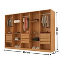 Ver imagem 3 de Guarda Roupa Casal Everest Mdf 10 Portas 12 Gavetas e 9 Prateleiras Moderna Mobília