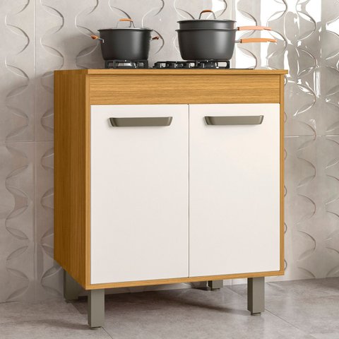Balcão de Cozinha Cooktop 70cm Emily Freijó/off Acetinado Z44 - Mpozenato