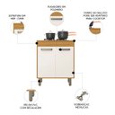 Ver imagem 3 de Balcão de Cozinha Cooktop 70cm Emily Freijó/off Acetinado Z44 - Mpozenato