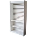 Ver imagem 2 de Estante Canaletada 100% Mdf Branco - Suprema Móveis