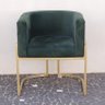 Poltrona Elegance Pé Dourado Assento Verde 72x68x63cm - 3