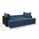 Ver imagem 3 de Sofá sem Caixa Retrátil Reclinável Mônaco 2,40m Estilo Estofados - França Linhosoft Cor "azul"