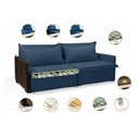 Ver imagem 6 de Sofá sem Caixa Retrátil Reclinável Mônaco 2,40m Estilo Estofados - França Linhosoft Cor "azul"