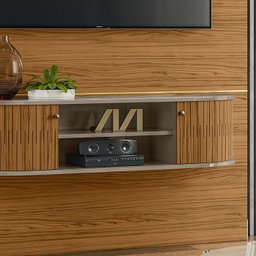 Painel Bancada Piso Teto 244x154cm TV 65 MT7151 Fenddi Naturale MDT - 6