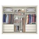 Ver imagem 3 de Guarda-roupa Casal Royale 3 Portas 6 Gavetas 100% Mdf Off White - Panorama Móveis