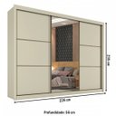 Ver imagem 4 de Guarda-roupa Casal Royale 3 Portas 6 Gavetas 100% Mdf Off White - Panorama Móveis