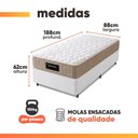 Ver imagem 3 de Cama Box Colchão Solteiro Molas Ensacadas Splendido Munhoz